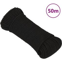 vidaXL Black Work Rope 5 mm 50 m