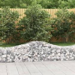 vidaXL Gabionen Mit Hochbogen 18 200x50x40/60