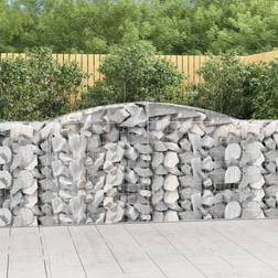 vidaXL Cesta Gaviones Forma Arco Hierro Galvanizado 400x50x100/120 cm