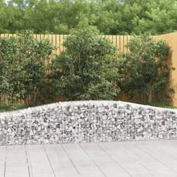 vidaXL Gabionen Hochbogen 15 400x50x40/60cm Verzinktes Eisen