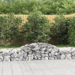 vidaXL Cesto Gabbione Ad Arco 300x50x40/60 cm Ferro Zincato