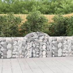 vidaXL Gabionen Mit Hochbogen 20 200x30x80/100cm Verzinktes