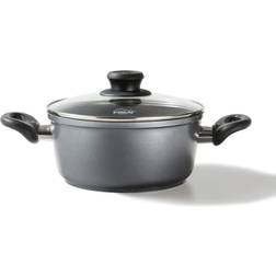 Stoneline 4.5 L Standard Pot with Lid - Black Grey with lid 24 cm