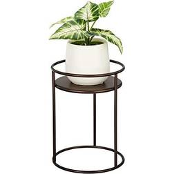 mDesign Metal 9-Inch Tall Circular Plant Stand Planter Holder