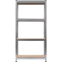 vidaXL Argento 80x40x160 cm Acciaio e MDF Scaffale per libri 80cm