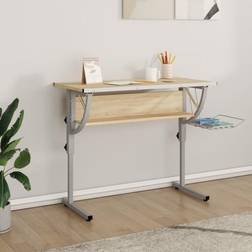 vidaXL d'Artisanat Chêne Sonoma Et Gris 110 x 53 cm Bureau d'écriture