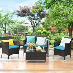 Costway 4 Pcs Outdoor Lounge Set