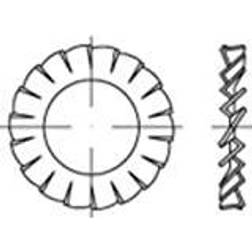 Toolcraft 138453 Fächerscheiben Innen-Durchmesser: 4.3 mm DIN 6798 Federstahl galvanisch verzinkt 500 St