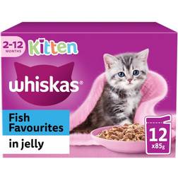 Whiskas Kitten Wet Cat Food Pouches Fish Jelly