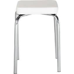 XXXlutz Empilable Assise Tissu Blanc Tabouret