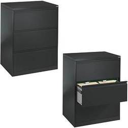 Hängeregistraturschrank H1045xB787xT590mm 2-bahnig Schwarzgrau 3 Schubl Cómoda