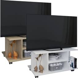 VCM Findalo 80 x 40 m Hvid Træ TV-bord