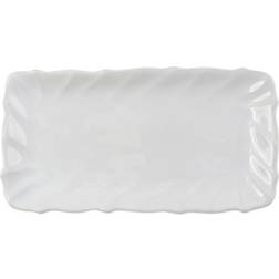 Incanto Stone White Ruffle Rectangular Tray Bandejade servicio