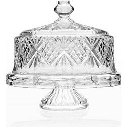 Godinger Dublin Crystal Footed Cake Plate 30.5cm 2pcs