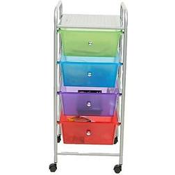 Mind Reader 4 Rolling Cart Trolley Table