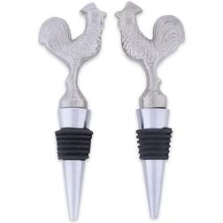 Design Imports Silver Rooster Bottle Stopper