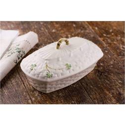 Belleek Shamrock Smørskål