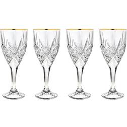 Godinger Dublin Set of 4 Gold 9oz Goblets