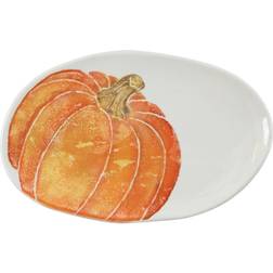 Vietri Pumpkins Small Oval Platter with Pumpkin Fuente de servicio