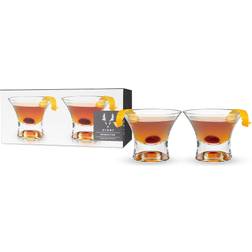 Viski Heavy Base Crystal Drinking Glass 2pcs