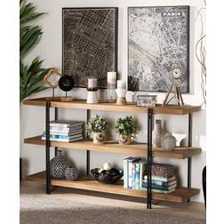 Baxton Studio Tarah Natural Brown/Black Console Table