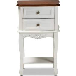 Baxton Studio Darla 2-Drawer Bedside Table