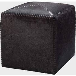 Small Espresso Hair Hide Pouffe