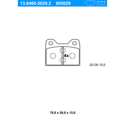 ATE Jarrupalat BMW 13.0460-5029.2