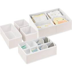 mDesign Soft Fabric Dresser Drawer/Closet Divided Organizer Socks Lotion