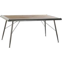 Dkd Home Decor Abeto Natural Metal Gris Claro 161 x 90 x 75 cm Mesa de comedor