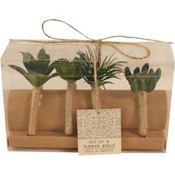 Geko Faux Succulent Napkin Rings - Set of 4 Portatovagliolo 4pcs