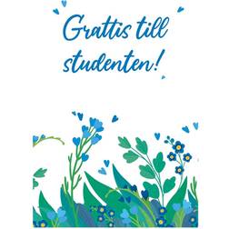 Hisab Joker Studentkort 10/17 cm blommor