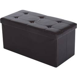 Homcom 833-109BN Brown Storage Bench 76x38cm