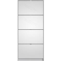 Tvilum cabinet with 4 mirror tilting doors 2 Shoe Rack