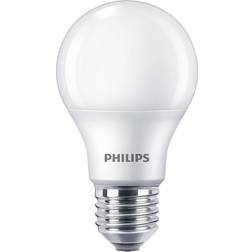 Philips LED pære LED light bulb shape: A60 frosted finish E27 8 W cool white light 4000 K pack of 4 E27 Fjernlager, 6-7 dages levering