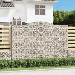 vidaXL Cesti Gabbioni Ad Arco 4 pz 300x30x200/220 cm Ferro Zincato Arredo Giardino