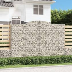 vidaXL Cesti Gabbioni Ad Arco 3 pz 300x50x200/220 cm Ferro Zincato