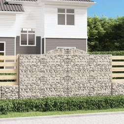vidaXL Cesti Gabbioni Ad Arco 6 pz 300x50x160/180 cm Ferro Zincato