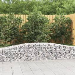 vidaXL Cesti Gabbioni Ad Arco 20 pz 400x50x40/60 cm Ferro Zincato Arredo Giardino