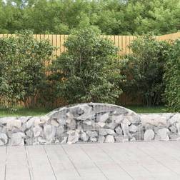 vidaXL Arched Gabion Basket 300 x 30 x 40/60 cm 9 pcs