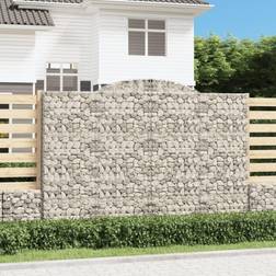 vidaXL Cesti Gabbioni Ad Arco 4 Pz 300x50x200/220 cm Ferro Zincato