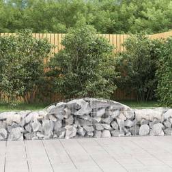 vidaXL Cesti Gabbioni Ad Arco 2 Pz 300x50x40/60 cm Ferro Zincato