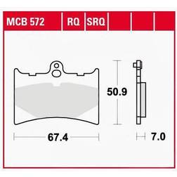 TRW Lucas Bremsbeläge organisch MCB572