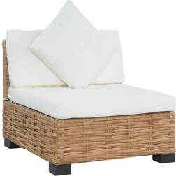 vidaXL de Véranda Coussins Naturel Canapé Canapé 3 Places