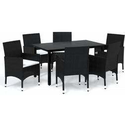vidaXL 7-tlg. Essgruppe, 1 Tisch einschl. 6 Stühle
