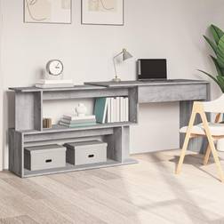 vidaXL grey sonoma Corner Rotable Writing Desk