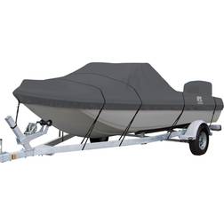 Classic Accessories Model B2 13 ft. 6 in. to 14 ft. 6 in. L, Beam Width to 73 in. W StormPro Charcoal Tri-Hull Outboard Boat Cover Fits