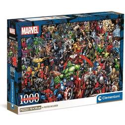 Clementoni Marvel-Universe-Impossible Puzzle 1000 Teile Puzzle mit Poster für Erwachsene und Kinder ab 14 Jahren, 39709