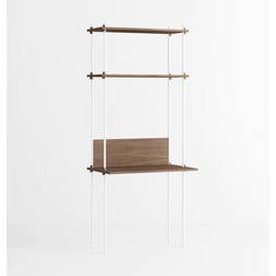 Moebe Shelving System, s.200.1.D, Røget Eg/hvid Bogreol