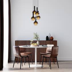 Lucide Marius Dimmable Adjustable Indoor Cluster Light 55 cm 5 x E27 Black Pendant Lamp